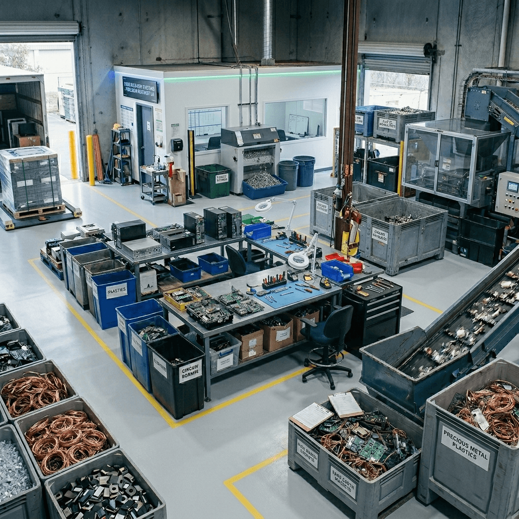 Advanced e-waste recycling facility