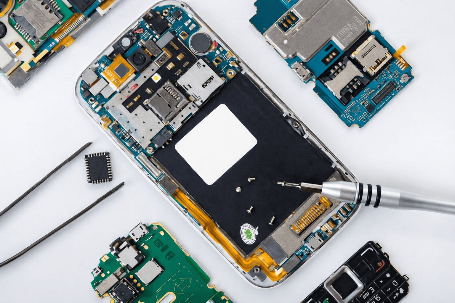 Materials inside mobile phones